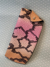 Isaac Glasses Case - Embossed Pink Snake